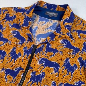 Cafe Du Cycliste Laureline‎ Gravel Jersey Men's 2XL Orange Horse Pocket Cycling